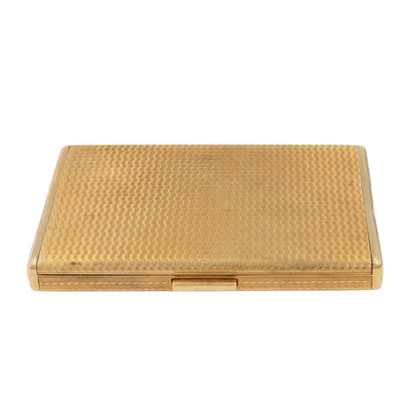 18kt yellow gold compact powder trousse