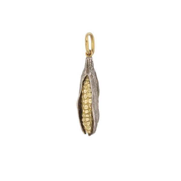 Pomellato pendente pannocchia in oro a due colori 18kt