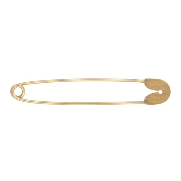 Spilla da balia in oro giallo 18kt liscio e satinato  - Asta Gioielli e Orologi Web Only - Colasanti Casa d'Aste