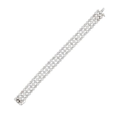 Bracciale in Oro Bianco 18kt e Diamanti