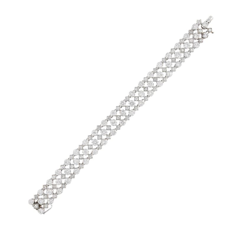 Bracciale in Oro Bianco 18kt e Diamanti