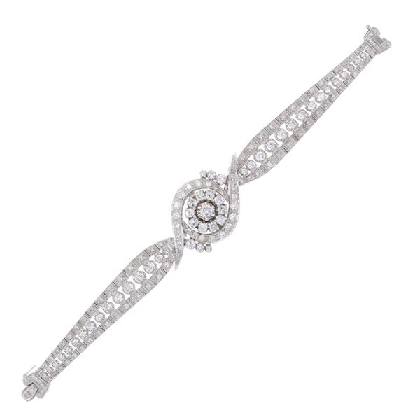 Bracciale in oro bianco 18kt e diamanti