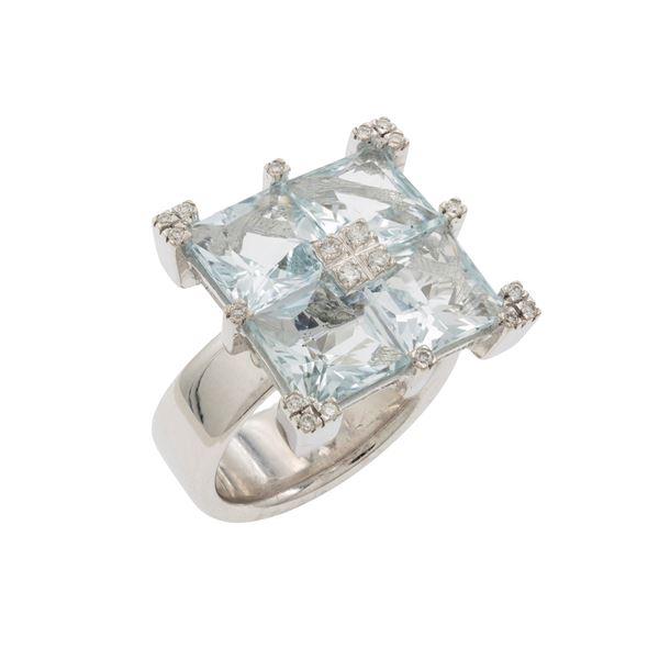 Anello collezione Quarter Acquamarina