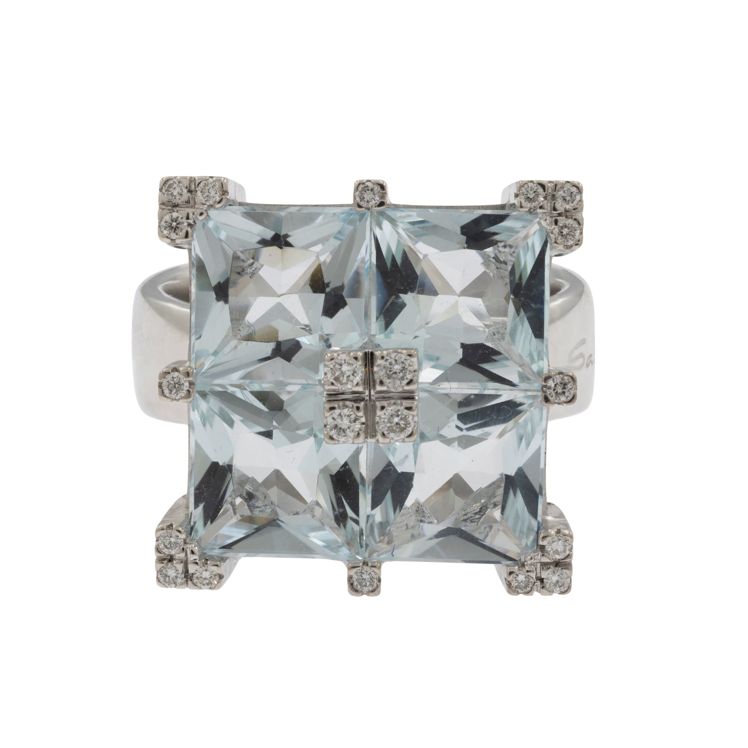 Anello Collezione Quarter Acquamarina