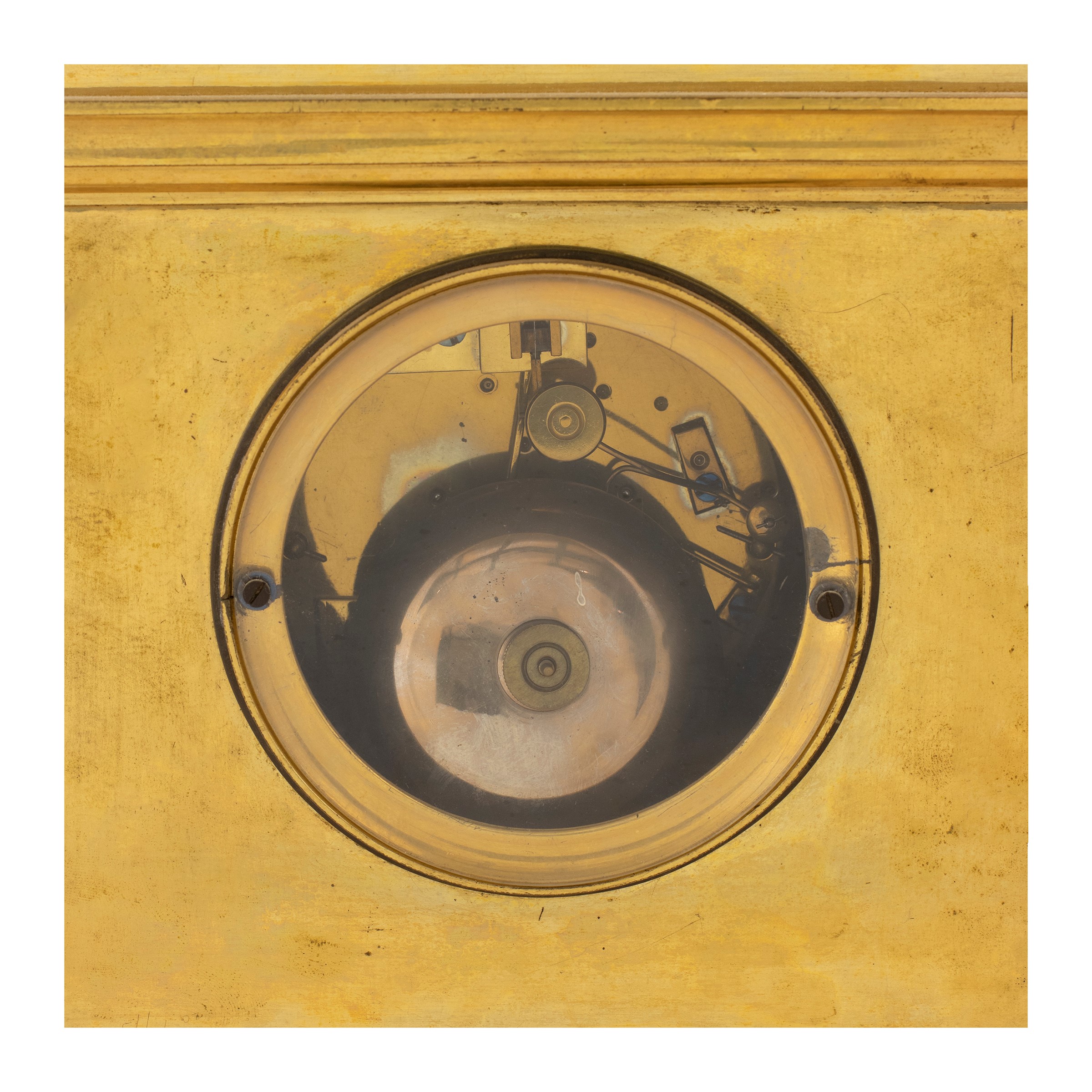 Orologio a Pendolo da Tavolo in Bronzo Dorato