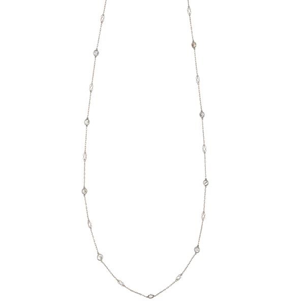 Collana in platino e diamanti