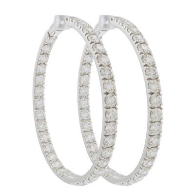 Crivelli Orecchini Cerchi in Oro Bianco 18kt