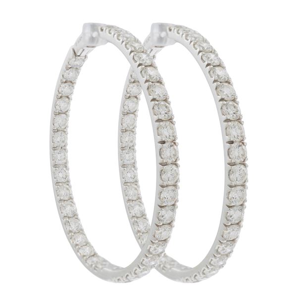 Crivelli orecchini cerchi in oro bianco 18kt