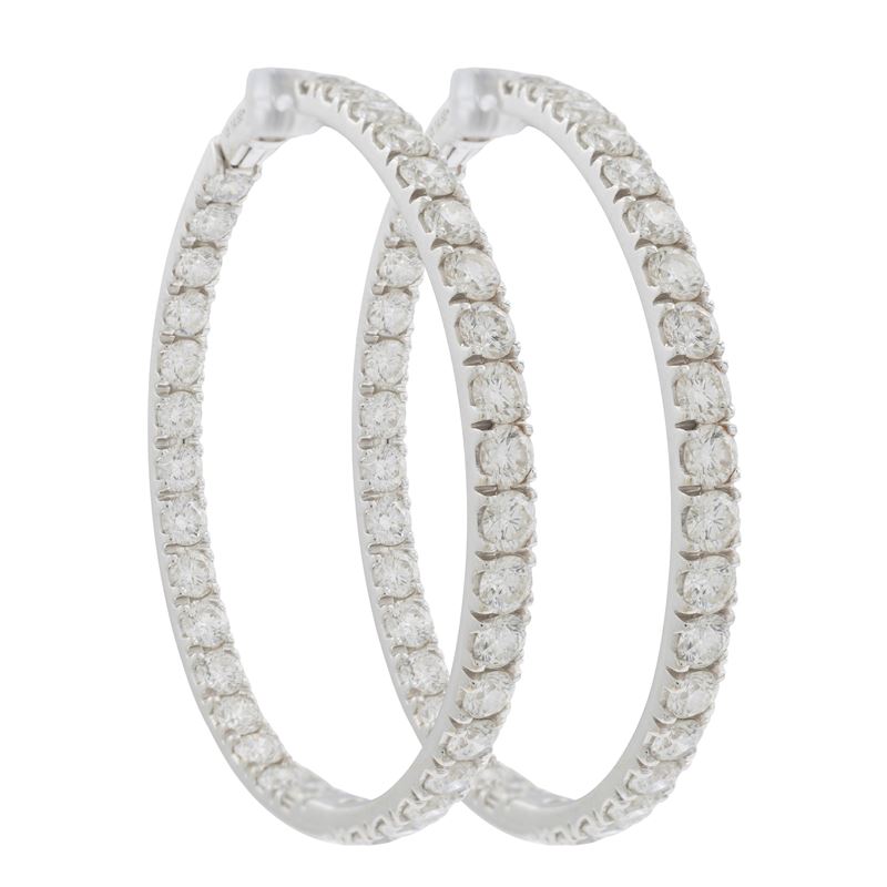 Crivelli Orecchini Cerchi in Oro Bianco 18kt