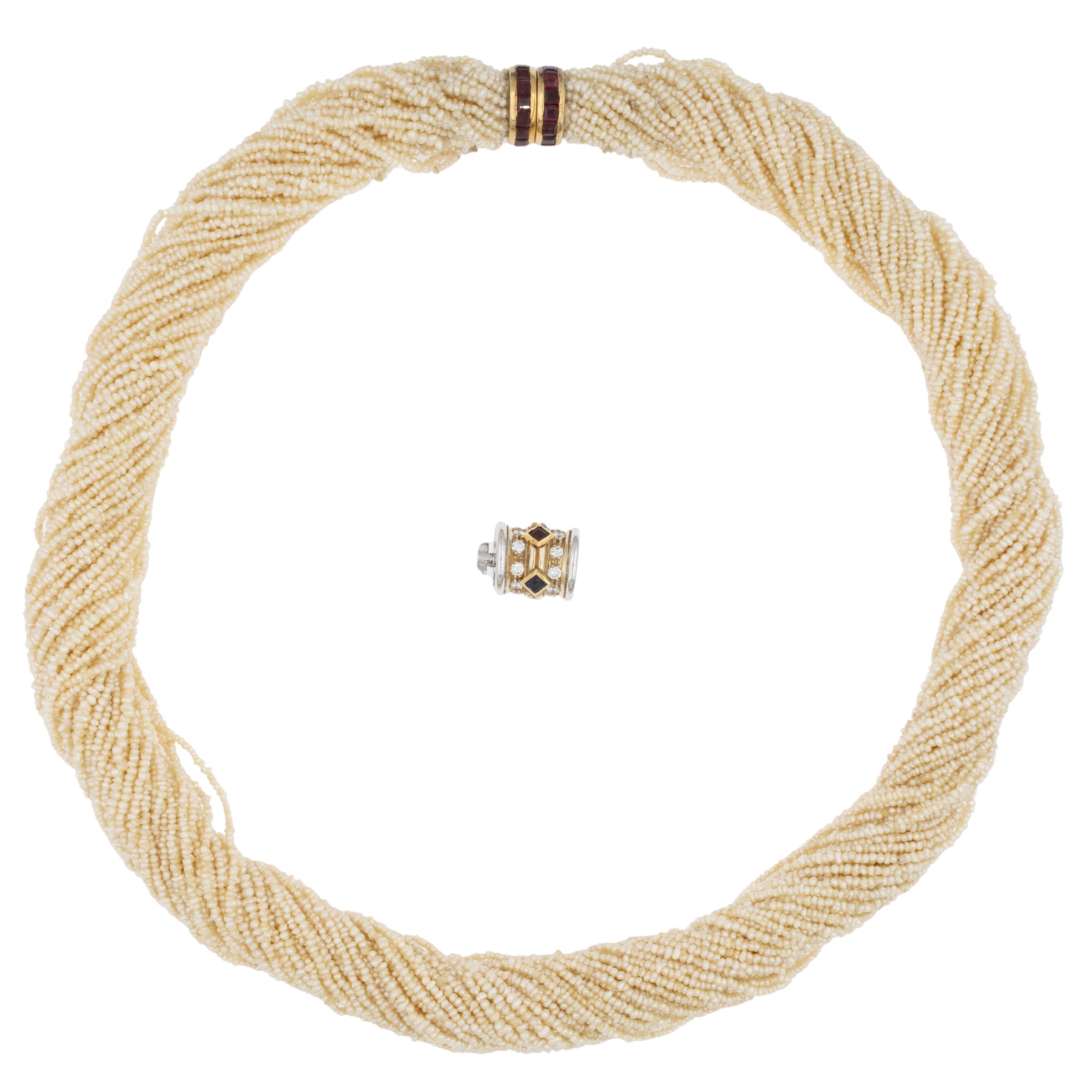 Collana a torchon di perle di acqua dolce