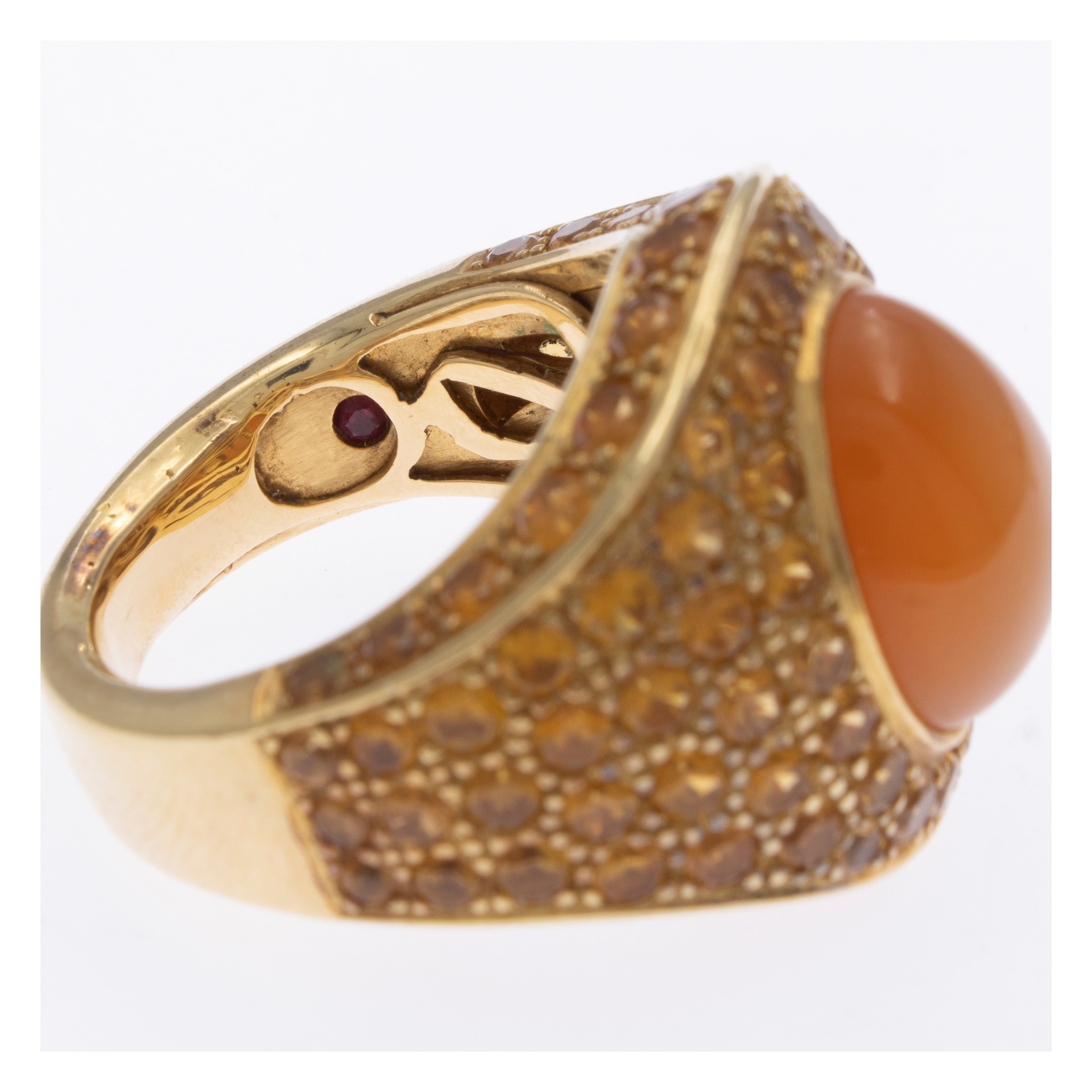 Roberto Coin Anello in Oro Giallo 18kt e Pietra di Luna