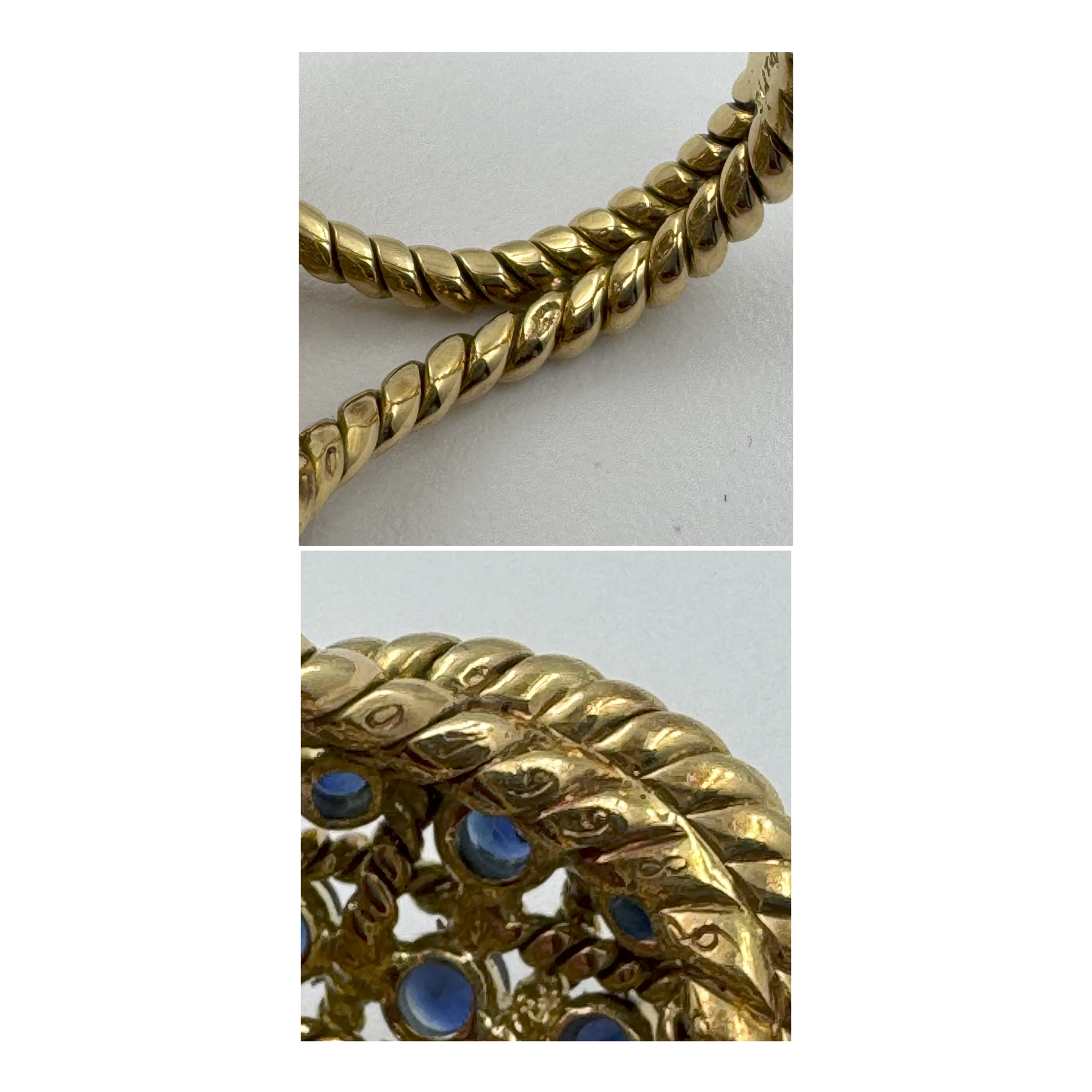 Cartier Paris anello in oro giallo 18kt e zaffiri tondi