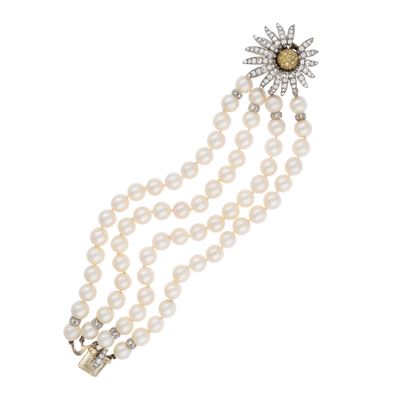 Bracciale a Quattro Fili di Perle Coltivate