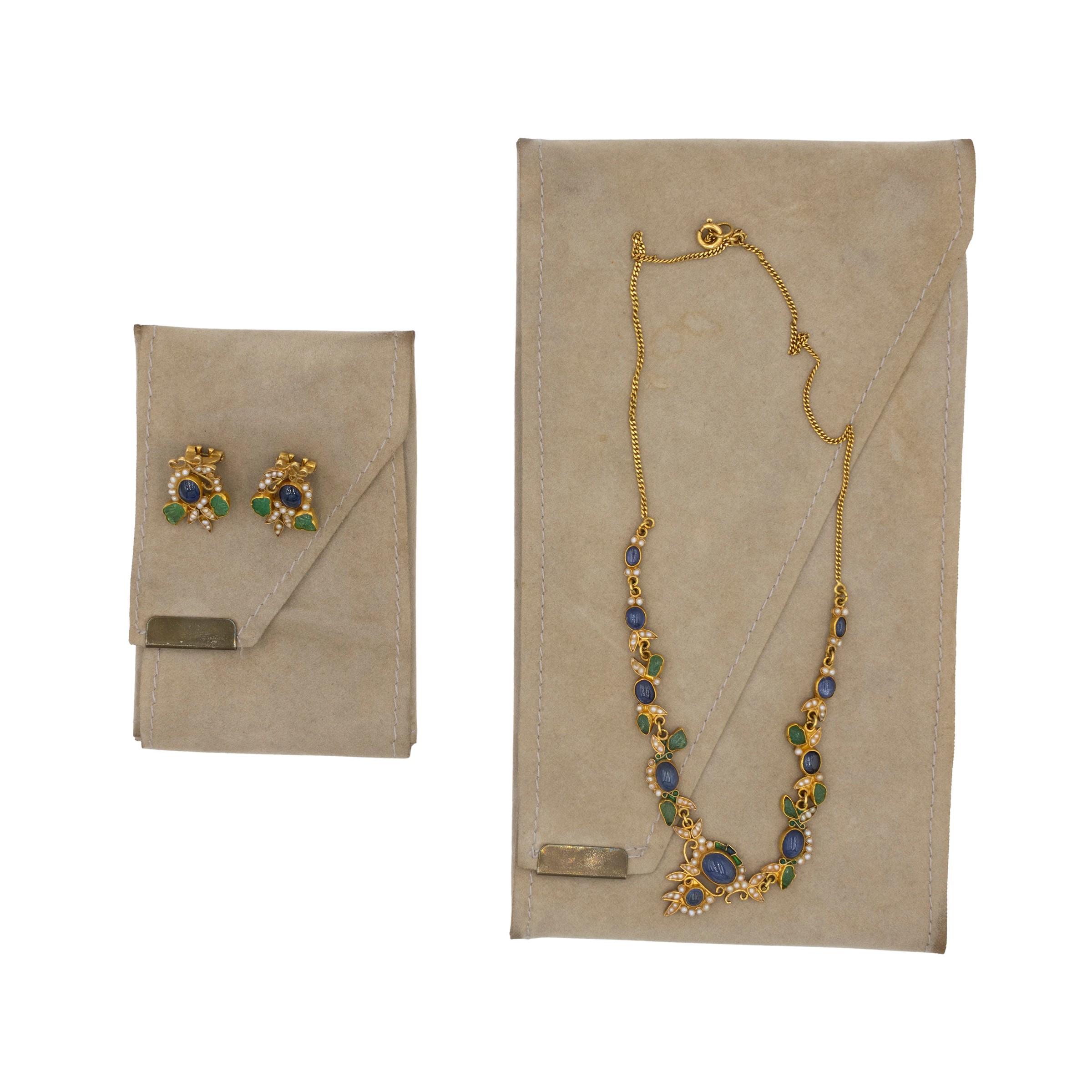 Diego Percossi Papi collana e orecchini in oro giallo 18kt