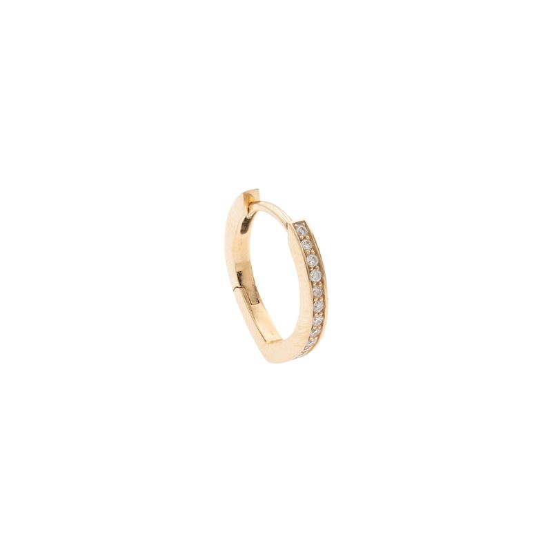 Repossi orecchino singolo in oro giallo 18kt e diamanti