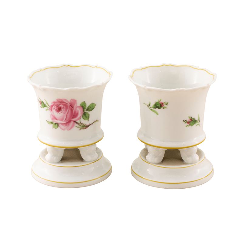 Coppia di Piccoli Vasi, Manifattura Meissen