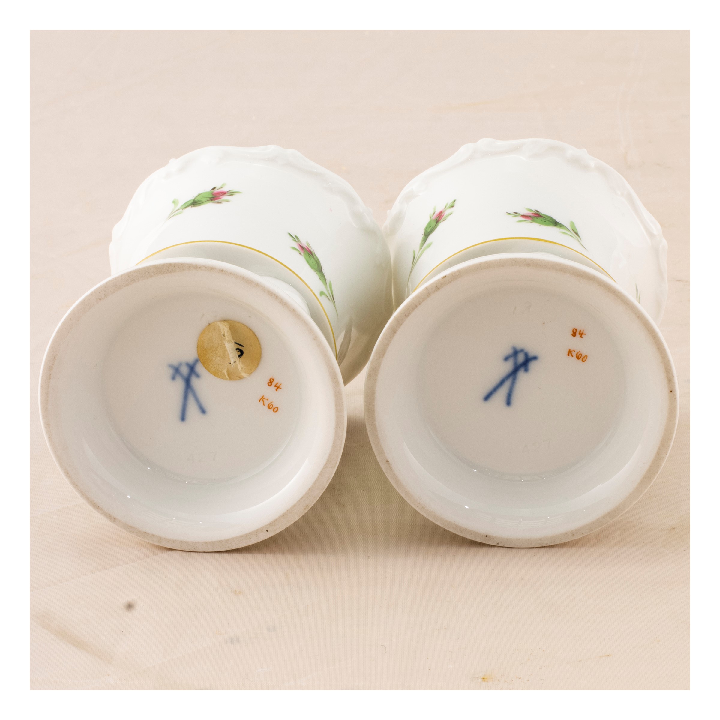 Coppia di Piccoli Vasi, Manifattura Meissen