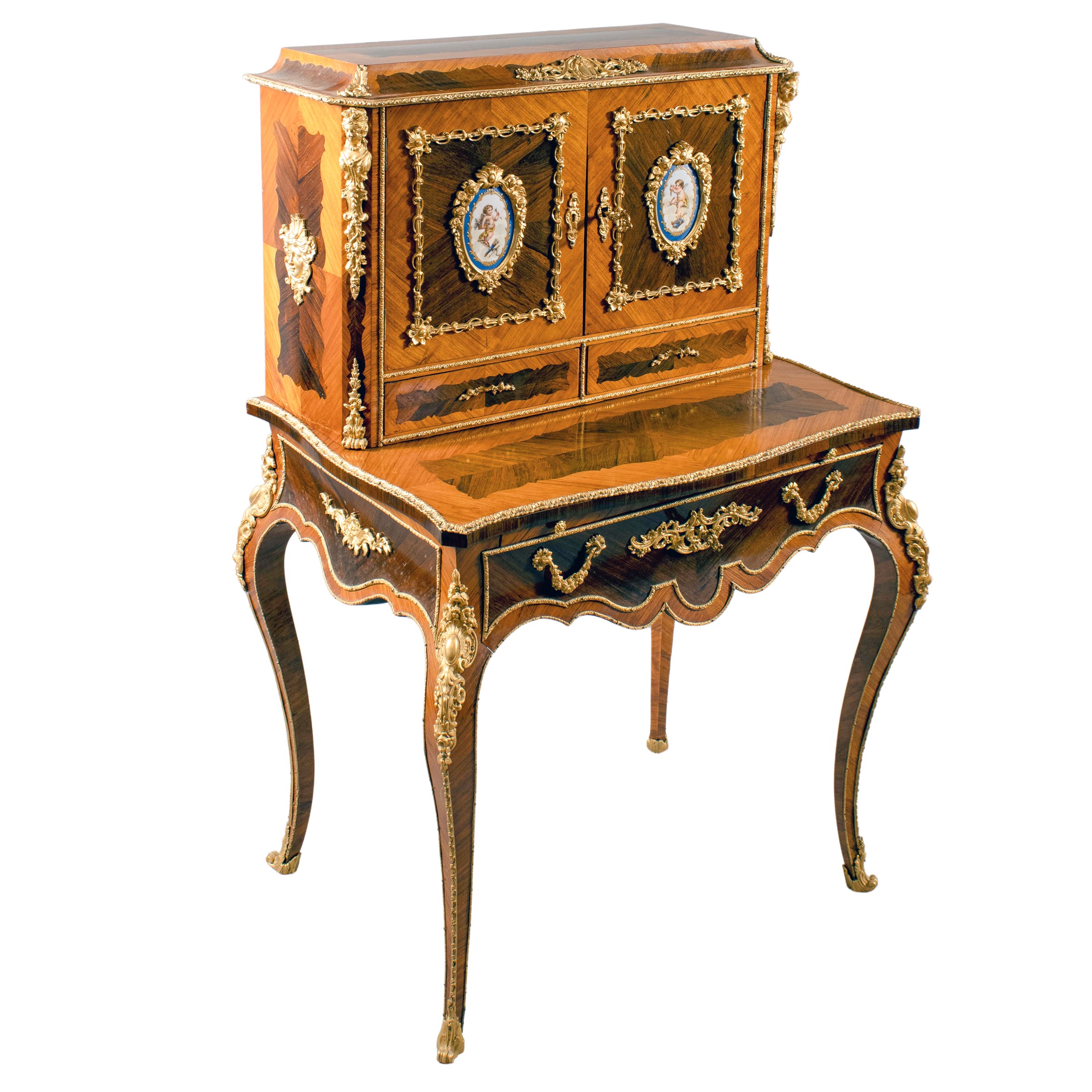 Bonheur du jour impialliacciato in legni vari