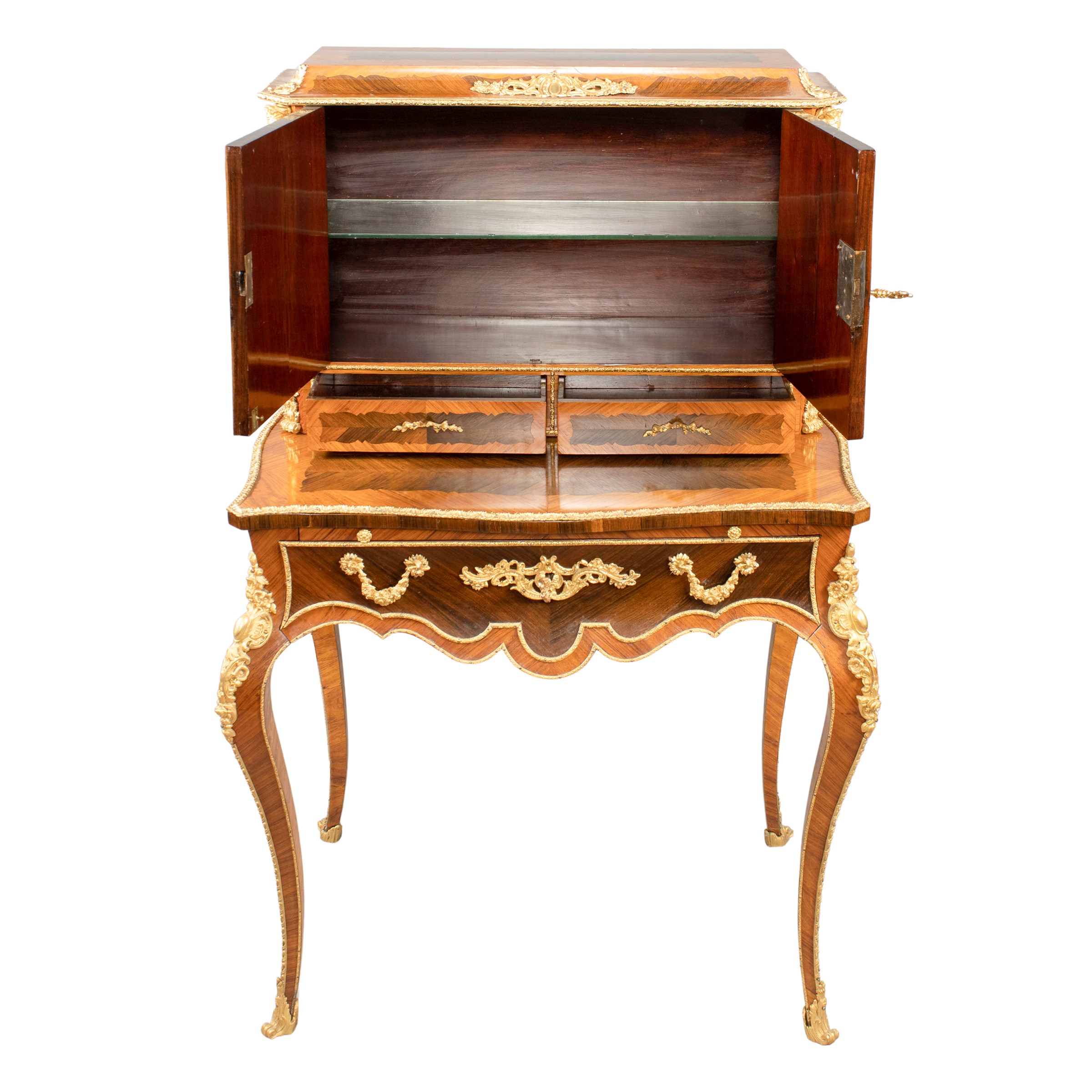 Bonheur du jour impialliacciato in legni vari