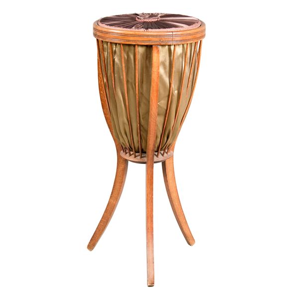 Wood and fabric sewing stand