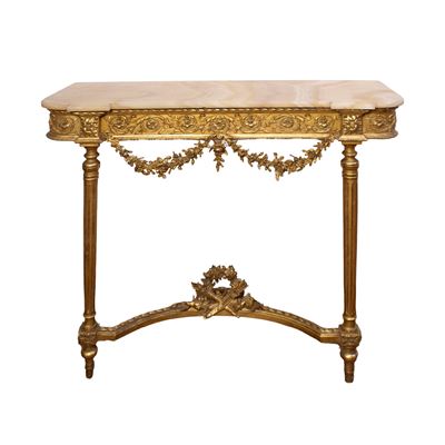 Console in Legno Intagliato e Dorato