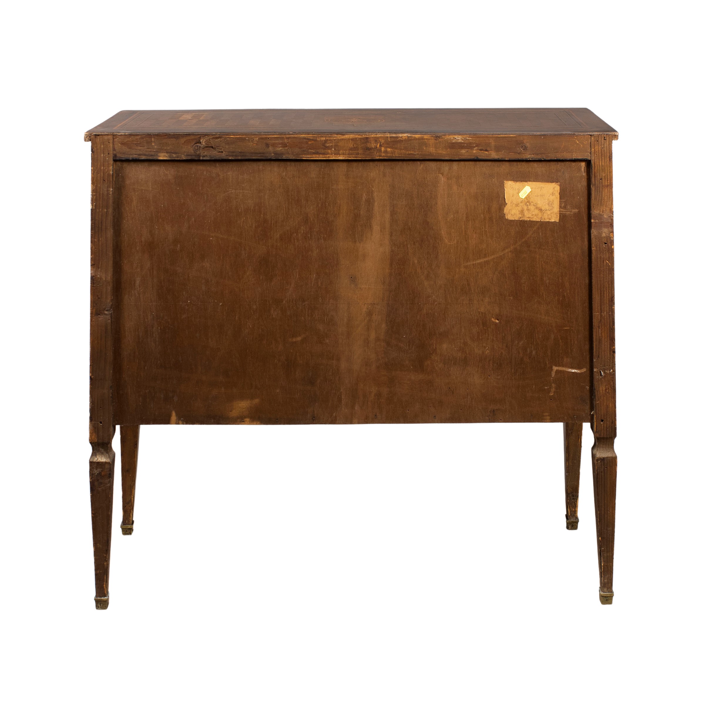 Libreria in legno intarsiato e filettato