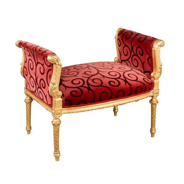 Carved and giltwood stool