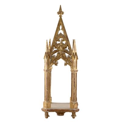 Elemento Decorativo in Legno Intagliato e Dorato