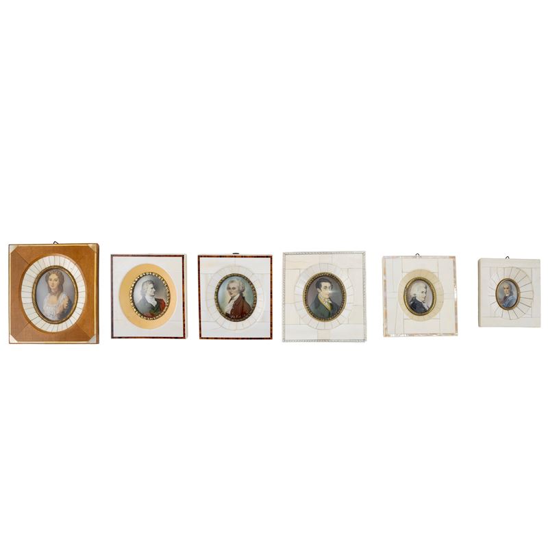 Collezione di sei miniature
