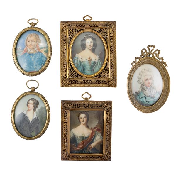 Collezione di cinque miniature