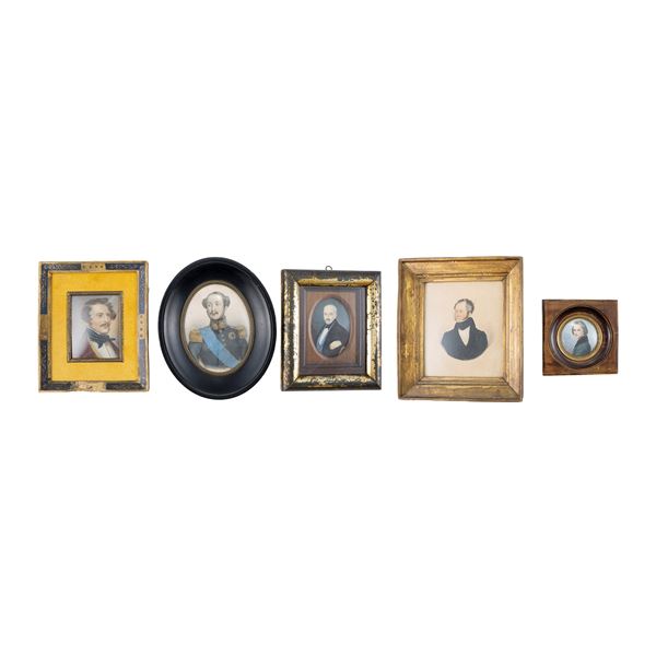Collezione di cinque miniature