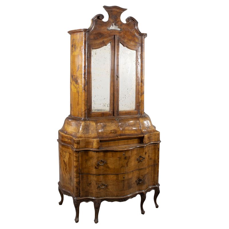 Trumeau in legno di noce