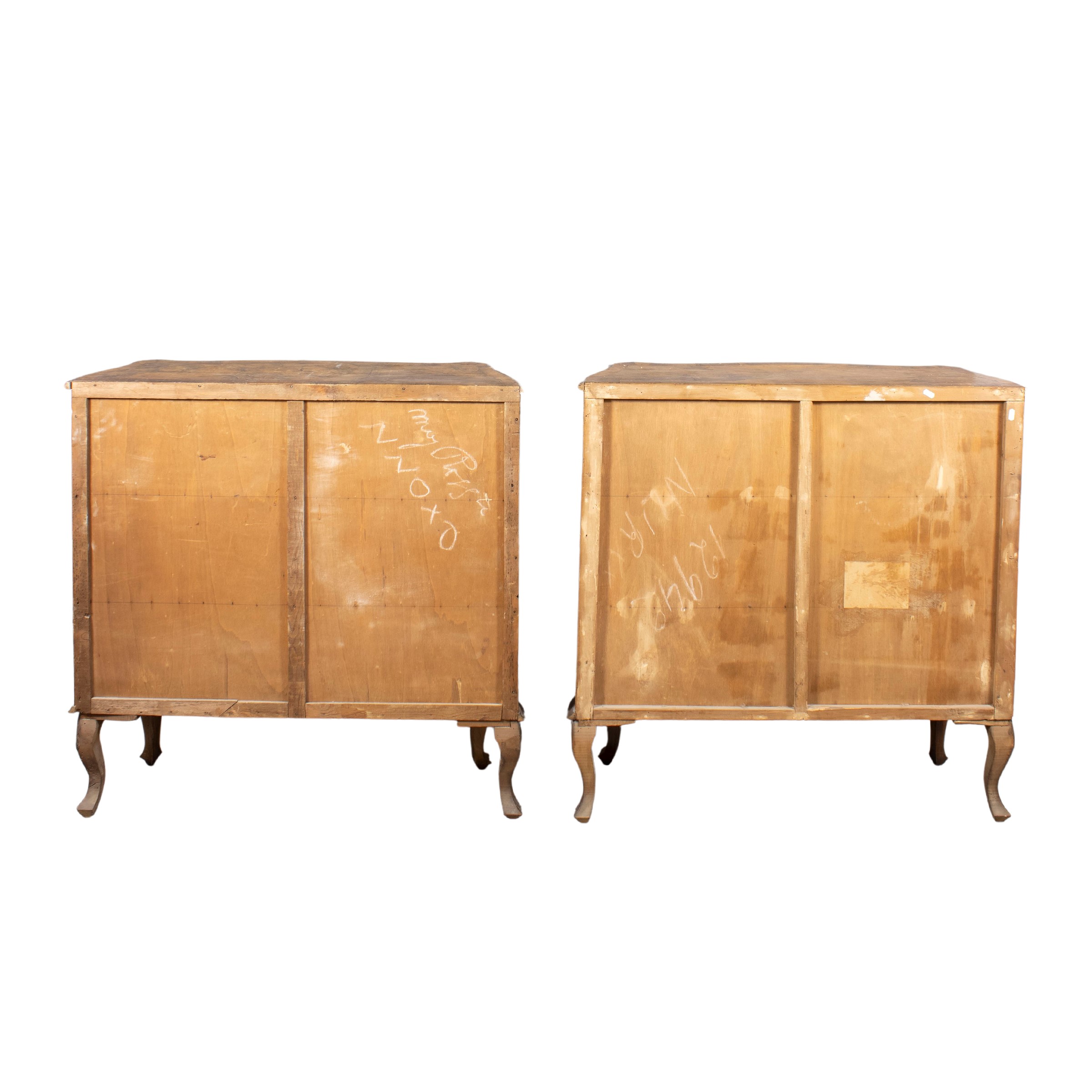 Coppia di librerie in legno filettato