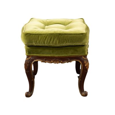 Sgabello in Legno Laccato e Dorato