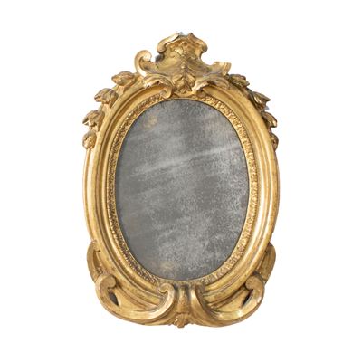 Specchiera in Legno Dorato ed Intagliato