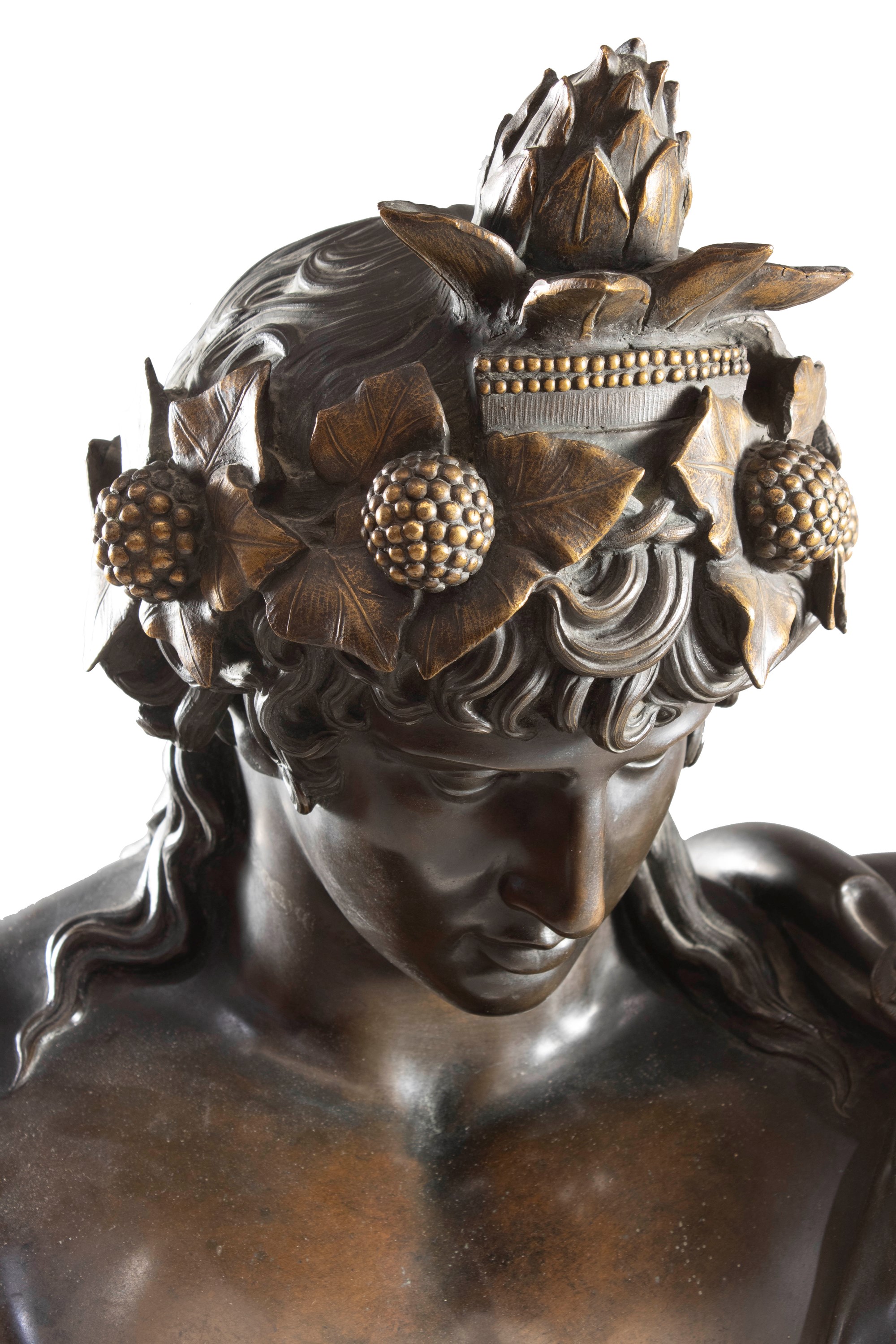 Busto in Bronzo Patinato e Marmo