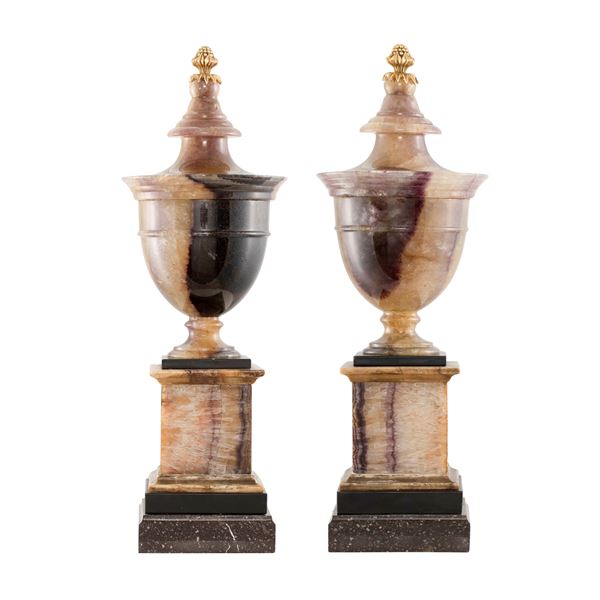Pair of Blue John vases