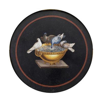 Placca Circolare in Micromosaico