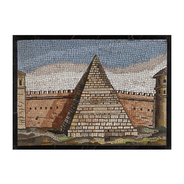 Placca rettangolare in micromosaico