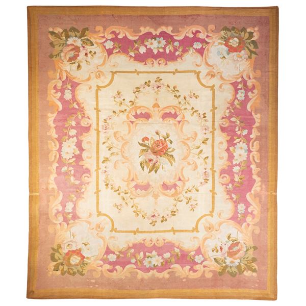Aubousson carpet  (France, 19th - 20th century)  - Auction Old Master Paintings and Fine Art - Colasanti Casa d'Aste