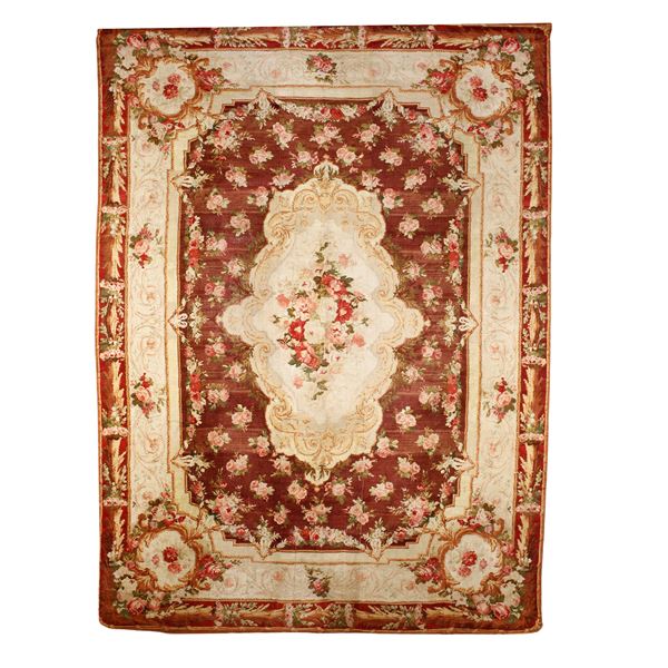 Tappeto Savonnerie  (Francia, fine XIX Sec.)  - Asta Dipinti Antichi e Fine Art - Colasanti Casa d'Aste