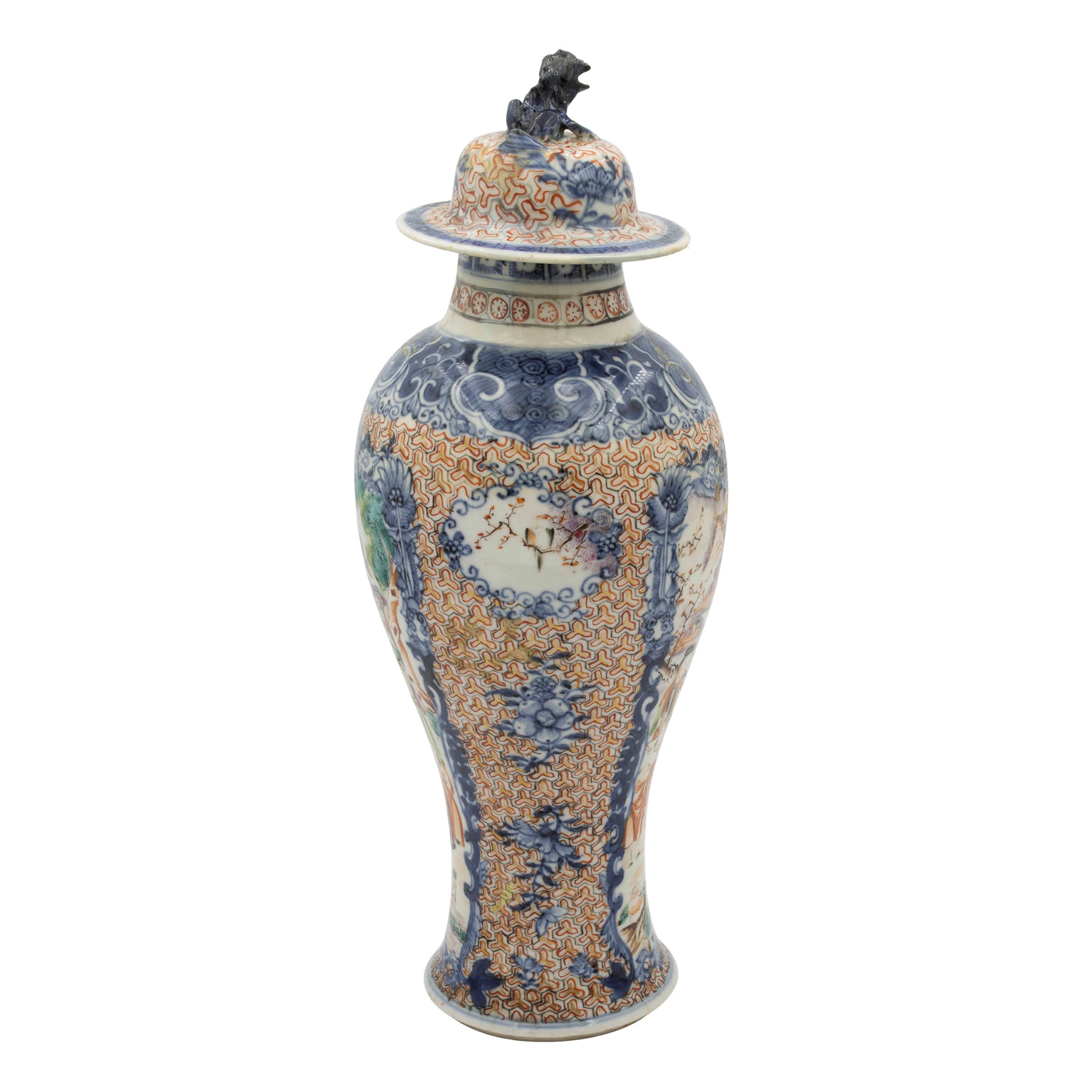 Potiche in porcellana policroma