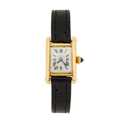 Orologio da donna Tank Louis Mini in oro giallo 18kt