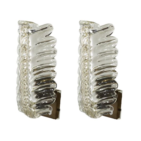 Ercole Barovier, attribuito (2)  (Murano, anni 40-50)  - Asta Stile Italiano Web Only - Colasanti Casa d'Aste
