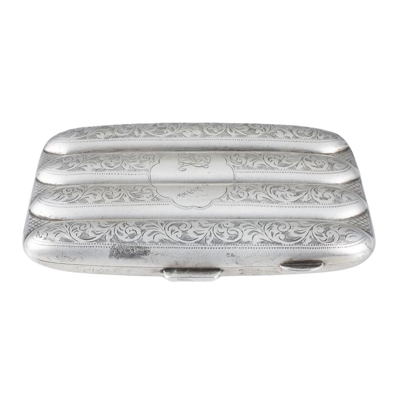 Scatola Portasigari in Argento