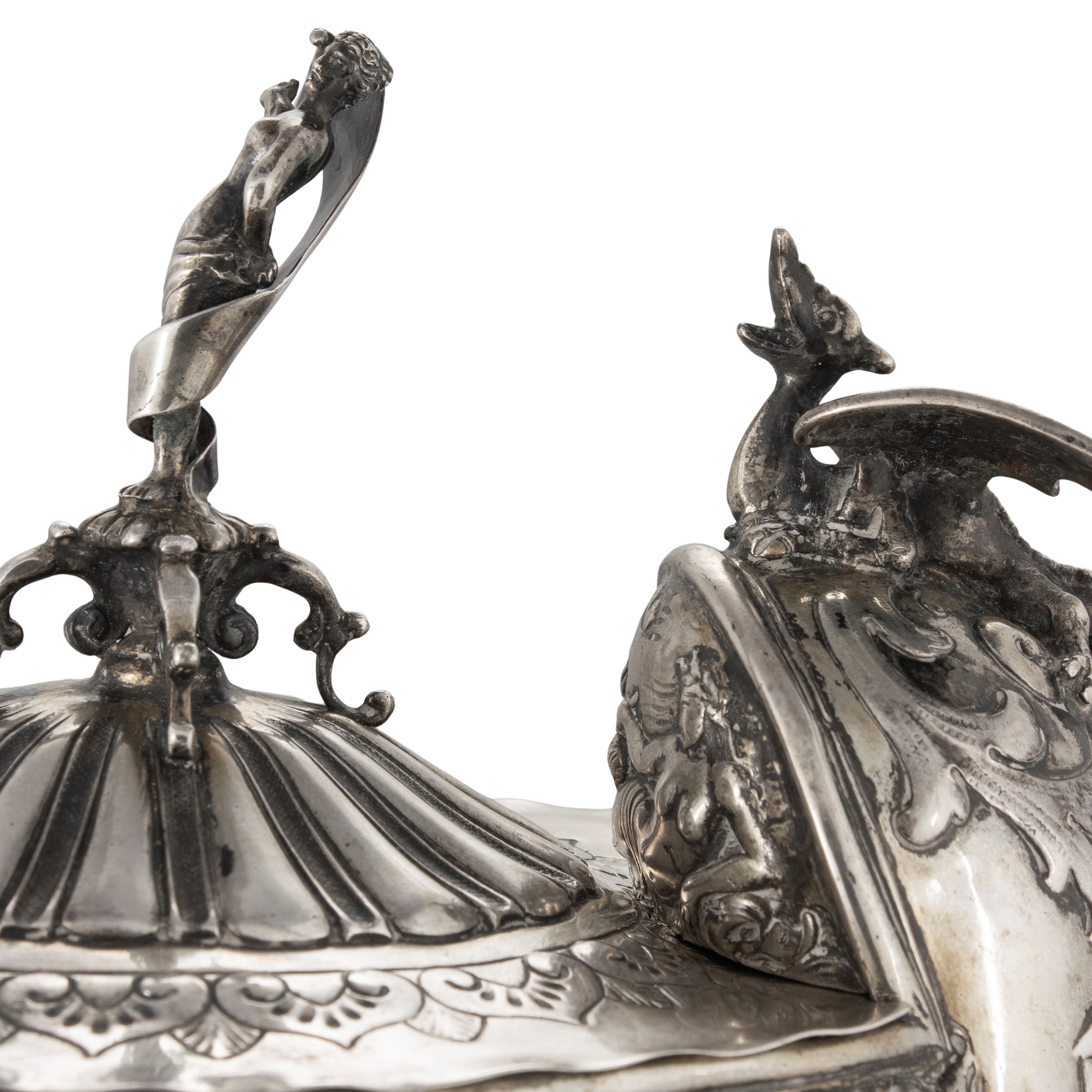 Coppa Nautilus con Coperchio in Argento, Argentiere Jeremias Ritter