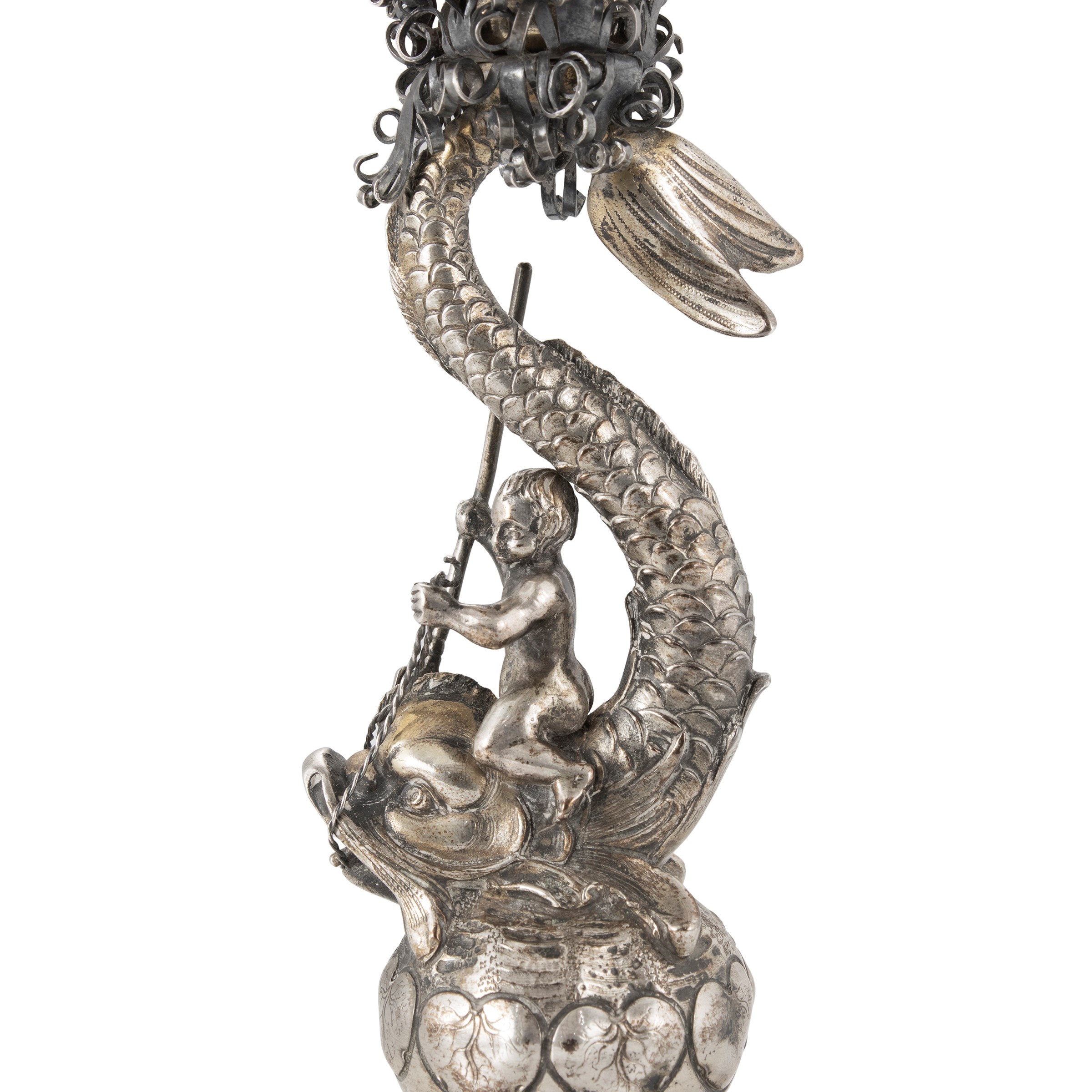 Coppa Nautilus con Coperchio in Argento, Argentiere Jeremias Ritter