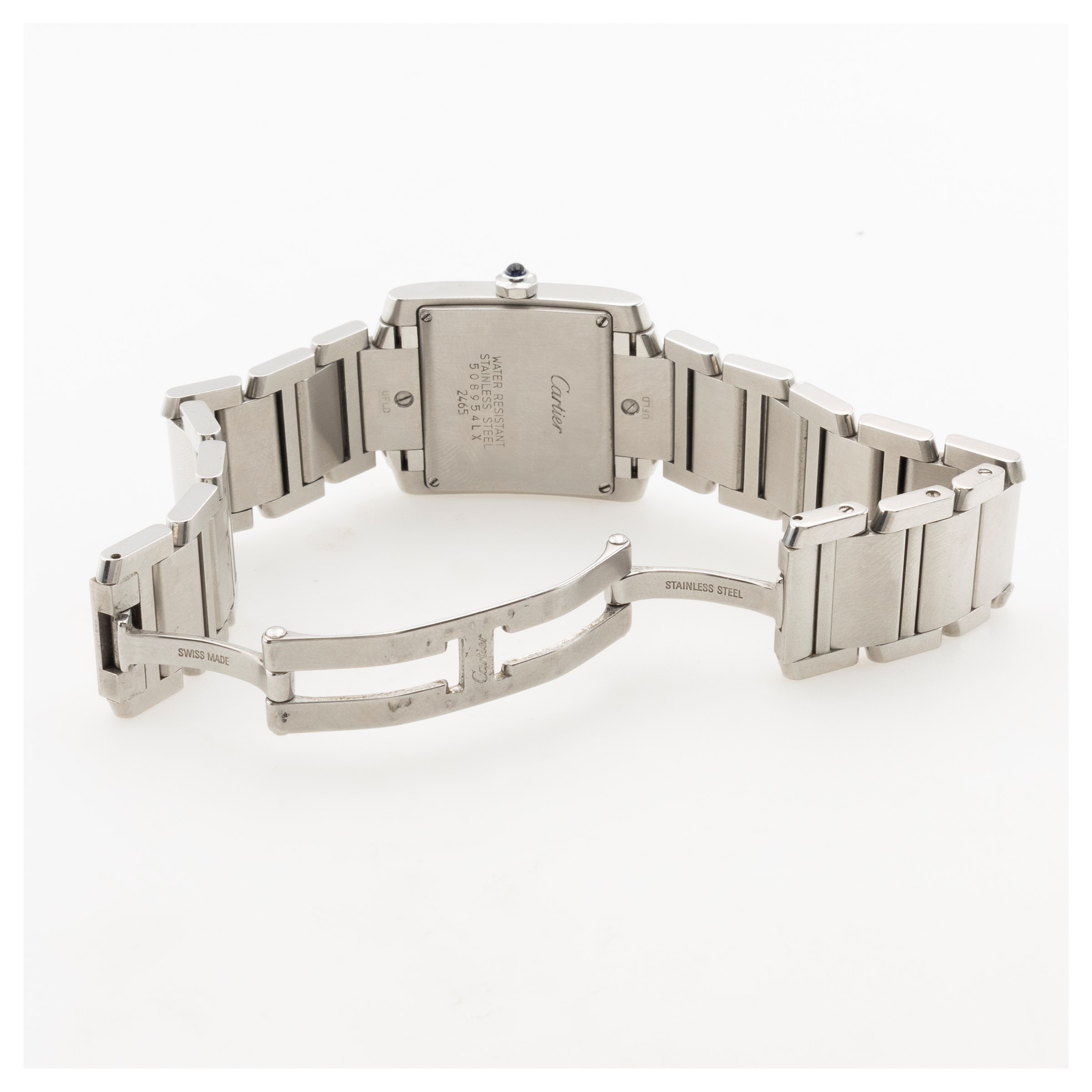 Cartier - Tank Française orologio da polso in acciaio