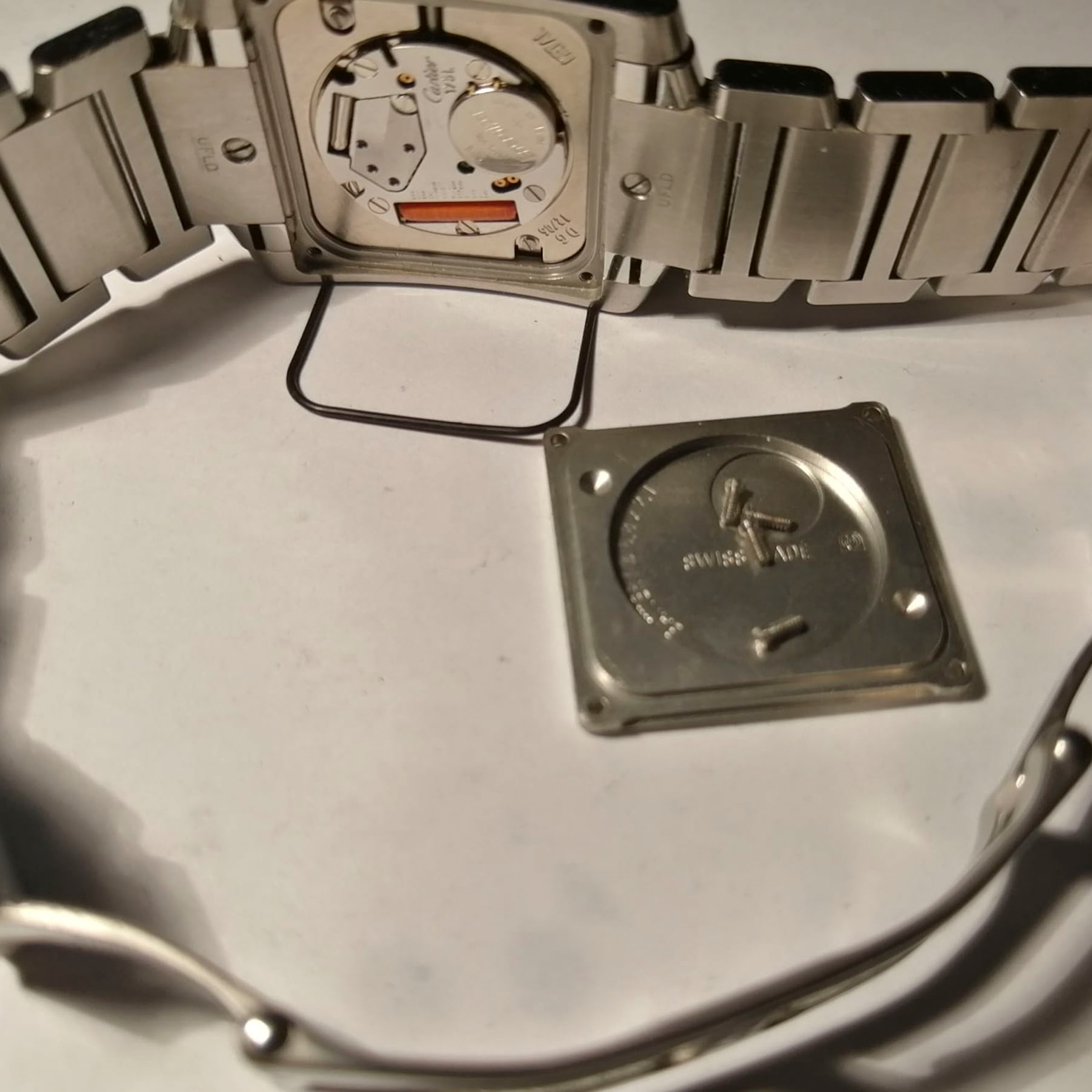 Cartier - Tank Française orologio da polso in acciaio