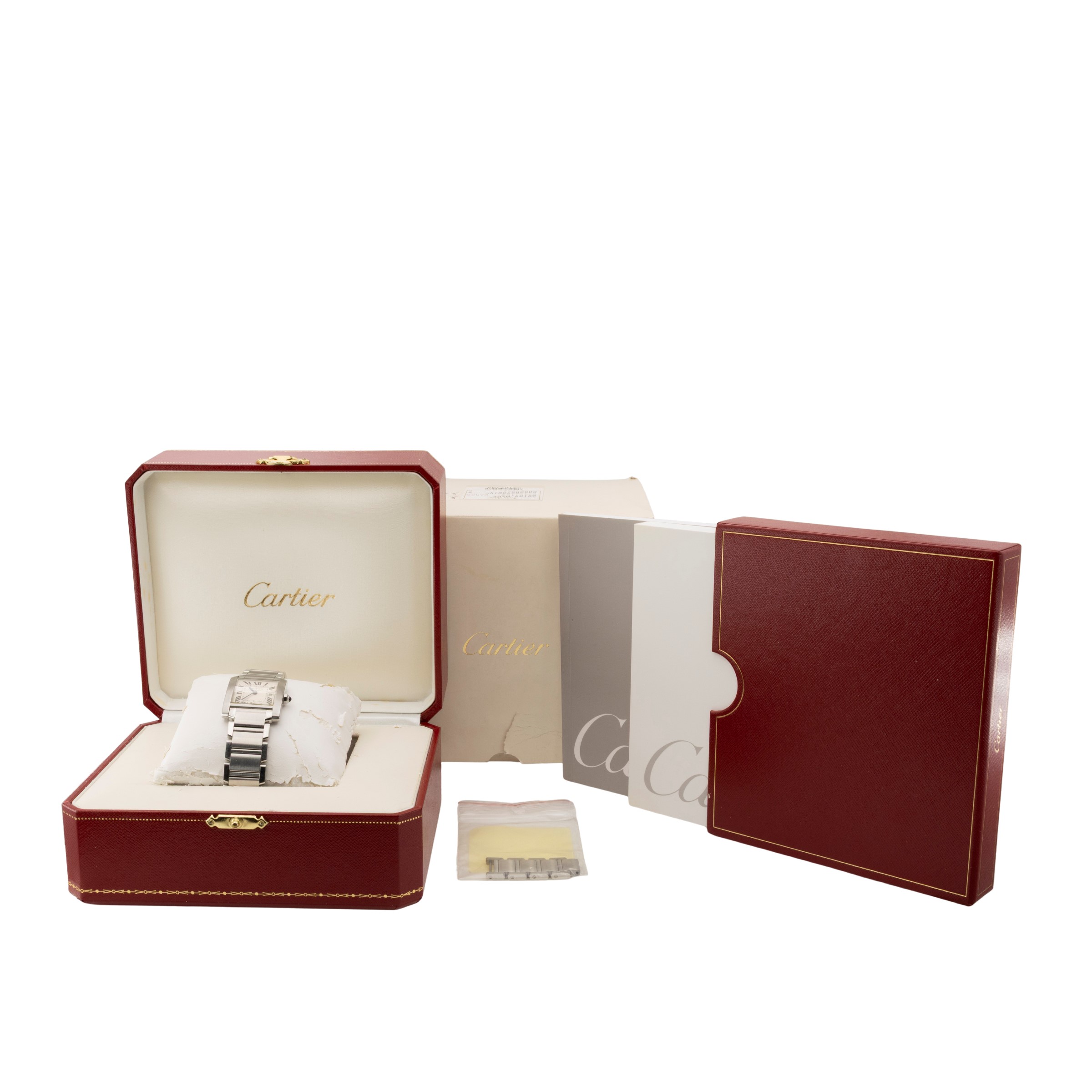 Cartier - Tank Française orologio da polso in acciaio